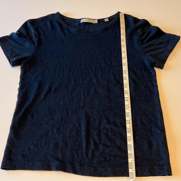 Vince 100%Linen navy blue Tshirt, short sleeve, round neckline size M women’s - Picture 4 of 10